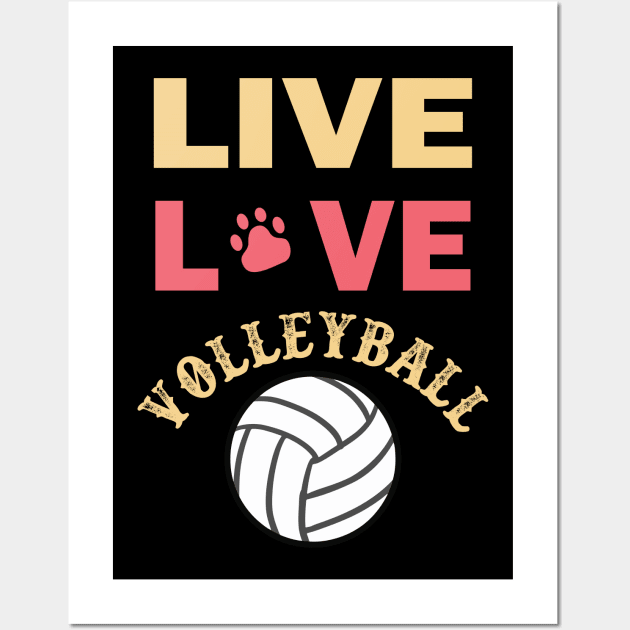 live love volleyball Wall Art by busines_night